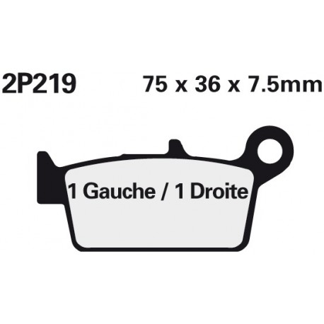 Zadní brzdové destičky Nissin Yamaha YZ 426 F 2000 - 2002 směs ST