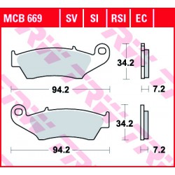 Front brake pads TRW / Lucas Fantic  85 Regolarna Competition 2008 -  type SI