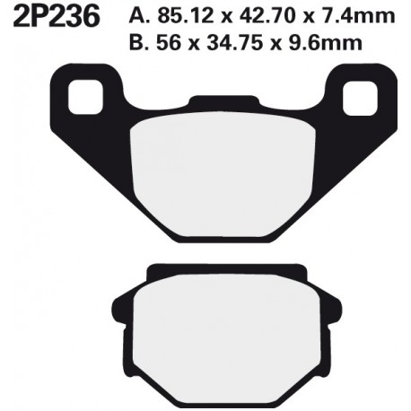 Rear brake pads Nissin Husaberg 350 1991 -  type ST