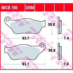 Přední brzdové destičky TRW / Lucas Yamaha YP 250 R X-Max 2005 - 2009 směs SRM