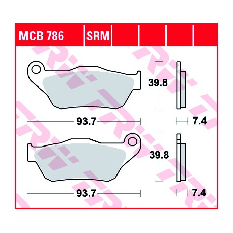 Přední brzdové destičky TRW / Lucas Yamaha YP 250 R X-Max 2005 - 2009 směs SRM