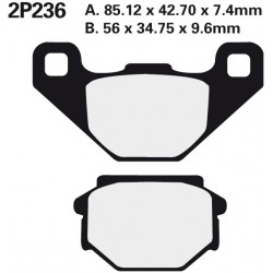 Zadní brzdové destičky Nissin Kawasaki ZR 400 Xanthus (ZR 400D1) 1992 - 1995 směs ST