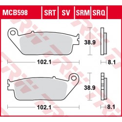 Přední brzdové destičky TRW / Lucas Honda CB 600 F Hornet 1998 - 2001 směs SRQ