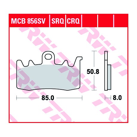 Přední brzdové destičky TRW / Lucas Indian FTR 1200 , S 2019 -  směs SRT