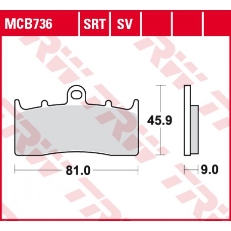 Přední brzdové destičky TRW / Lucas BMW R 1150 R ABS 2001 - 2003 směs SRT