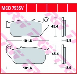 Front brake pads TRW / Lucas Harley-Davidson XL 1200 X Forty-Eight 2010 - 2013 type SV