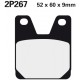Zadní brzdové destičky Nissin Yamaha YZF 750 R7 OW02 1999 -  směs ST