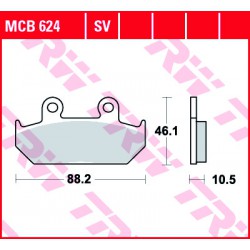 Přední brzdové destičky TRW / Lucas Honda VT 600 C 1989 - 1993 směs SV
