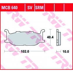 Přední brzdové destičky TRW / Lucas Yamaha XVS 950 A Midnight Star 2009 - 2015 směs SV