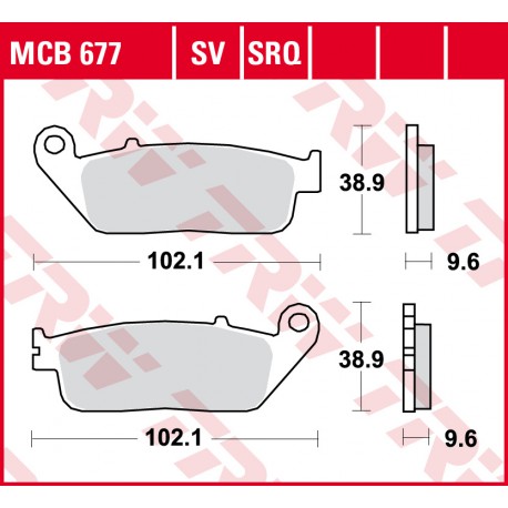 Přední brzdové destičky TRW / Lucas Honda CB 650 F, FA 2014 - 2016 směs SV