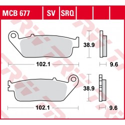 Přední brzdové destičky TRW / Lucas Honda CBR 650 R 2019 -  směs SV
