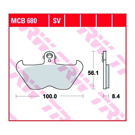 Přední brzdové destičky TRW / Lucas BMW R 1150 GS Evo ABS 1999 - 2001 směs SV