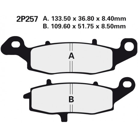 Přední brzdové destičky Nissin Suzuki GS 500 E 1996 - 2003 směs NS