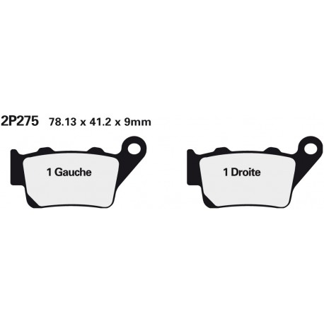 Rear brake pads Nissin KTM EXC 300 Enduro 1999 - 2003 type ST