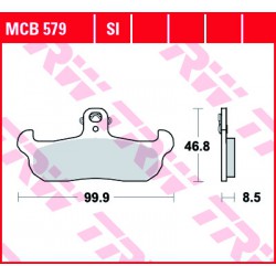 Přední brzdové destičky TRW / Lucas Aprilia AF1 50 Replica 1987 - 
