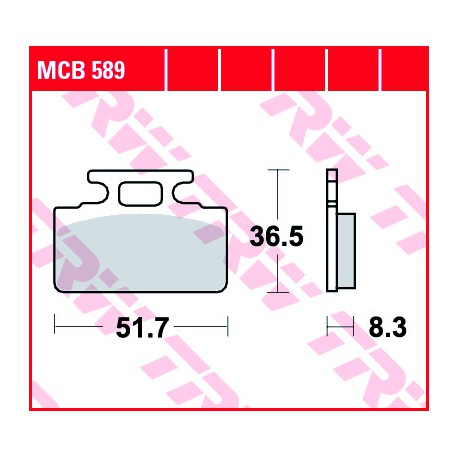 Přední brzdové destičky TRW / Lucas SYM  50 Pure 1995 - 1998