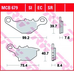 Přední brzdové destičky TRW / Lucas Suzuki TR 50 Street Magic 1997 - 2000