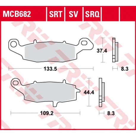 Vorne bremsbeläge TRW / Lucas Suzuki GSF 650 A Bandit, SA Bandit 2005 - 2006