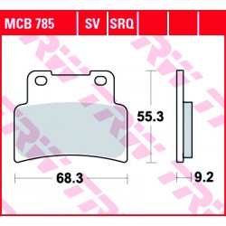 Front brake pads TRW / Lucas Aprilia SMV 900 Dorsoduro ABS 2017 - 