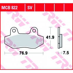 Front brake pads TRW / Lucas Hyosung GT 125 Naked 2002 - 2017