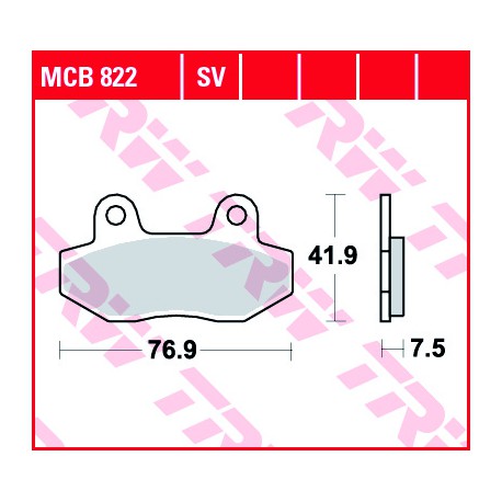 Front brake pads TRW / Lucas Hyosung GT 250 Naked 2004 - 2007