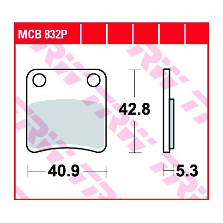 Zadní brzdové destičky TRW / Lucas Aprilia NA 850 Mana 2007 - 2012 směs P