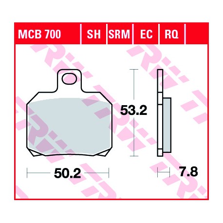 Zadní brzdové destičky TRW / Lucas Ducati  1199 Panigale, S, R 2012 -  směs RQ