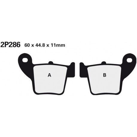 Zadní brzdové destičky Nissin Honda CRF 450 Efi 2009 - 2012 směs ST