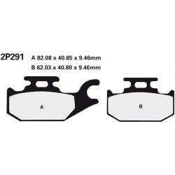 Rear brake pads Nissin Yamaha YFM 400 FWN Big Bear 4WD 2000 -  type ST