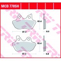 Bremsbeläge hinten TRW / Lucas Harley-Davidson VRSCB 1130 V-Rod 2004 - 2005 směs SH