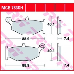 Rear brake pads TRW / Lucas Suzuki GSX 1300 RA Hayabusa 2013 - 2017 směs SH