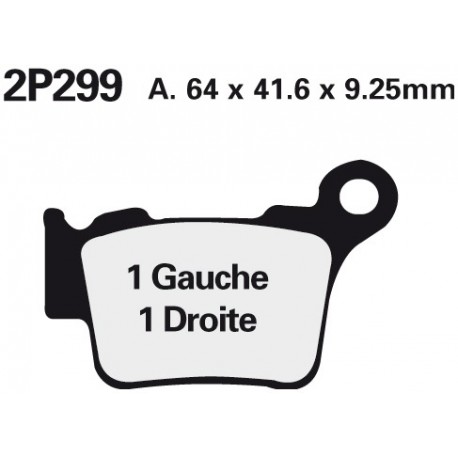 Zadní brzdové destičky Nissin Husqvarna TE 449 2011 - 2013 směs ST