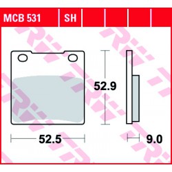 Rear brake pads TRW / Lucas Suzuki GSX 750  1998 - 2002 směs SH