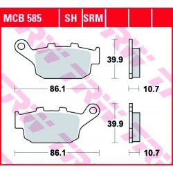 Bremsbeläge hinten TRW / Lucas Triumph  955 Daytona i Zweiarmschw. 2001 - 2002 směs SH
