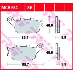 Rear brake pads TRW / Lucas Suzuki GSX 1250 FA 2010 - 2017 směs SH