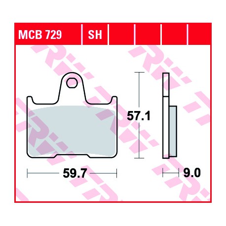 Bremsbeläge hinten TRW / Lucas Suzuki GSF 650 Bandit, S Bandit 2005 - 2006 směs SH