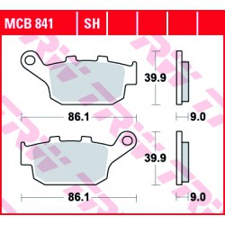Rear brake pads TRW / Lucas Honda CBR 300 RA 2014 -  směs SH