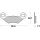 Predné brzdové doštičky / obloženie SBS Polaris  500 E Scrambler 2x4, 4x4 2008 - 2011 směs ATS