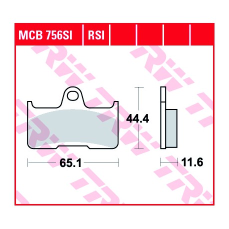 Zadní brzdové destičky TRW / Lucas CF Moto  450 C-Force L, G-Force L 2016 -  směs SI