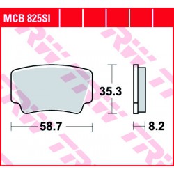 Bremsbeläge hinten TRW / Lucas KTM XC 525 ATV 2008 -  směs SI
