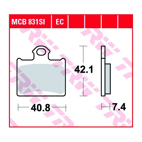 Rear brake pads TRW / Lucas Husqvarna CR 65  2012 -  směs SI