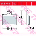 Rear brake pads TRW / Lucas Husqvarna CR 65  2012 -  směs SI