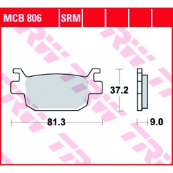 Rear brake pads TRW / Lucas Benelli BN 302 S 2018 -  směs SRM