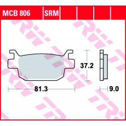 Zadní brzdové destičky TRW / Lucas Benelli BN 302 S 2018 -  směs SRM