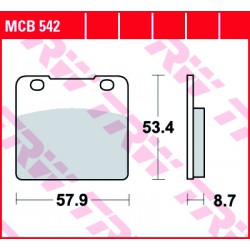 Zadní brzdové destičky TRW / Lucas Suzuki VL 1500 LC Intruder 1998 - 2004