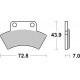 Přední brzdové destičky SBS Polaris  250 Big Boss 4x6, 6x6 Middle Axle Brake 1989 - 1993 směs ATS