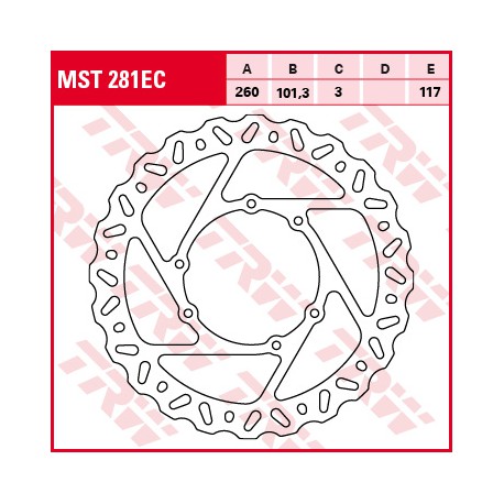 Front brake disc TRW / Lucas Honda CRF 250 R 2015 - 