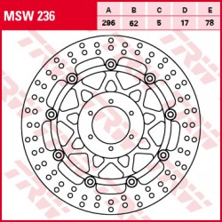 Front brake disc TRW / Lucas Honda CBR 600 F 1999 - 2000