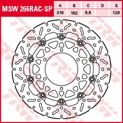 Front brake disc TRW / Lucas Suzuki GSXR 750  2011 - 2016