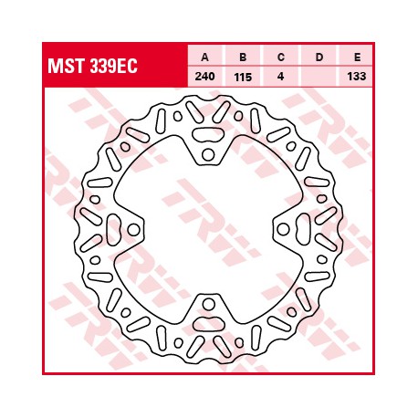 Zadní brzdový kotouč TRW / Lucas Kawasaki KX 450 F 2005 - 2014
